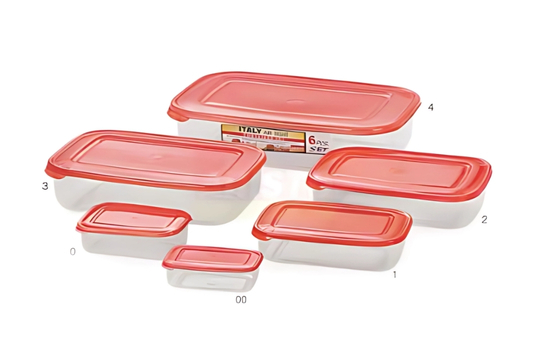 Dabba Rectangle-6 Pcs Set